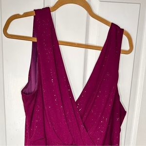 Ever-Pretty Women's V-Neck Glitter Dress Plus Size Semi Formal Dresses